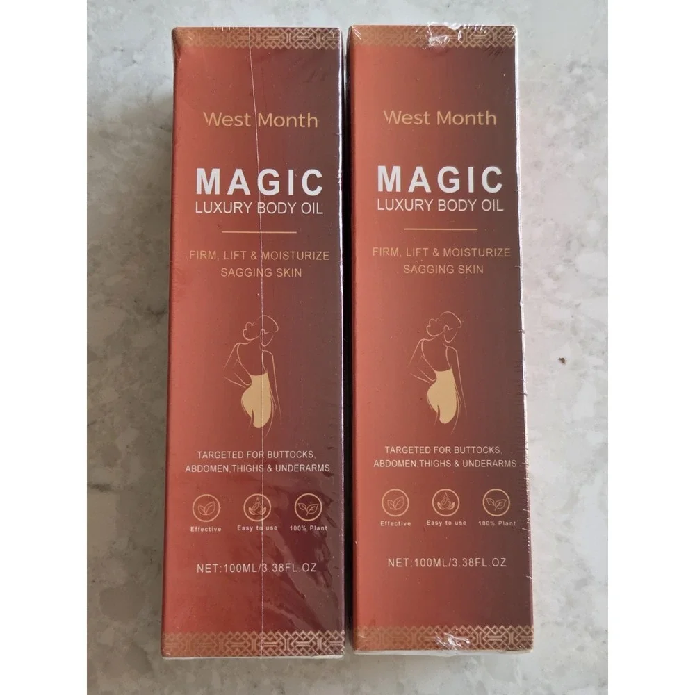 Magic Luxury Body Oil (2 Sealed Boxes) 3.38 Fl Oz‎ Ea for Targeting Sagging Skin